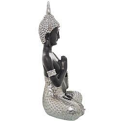 Figurine Décorative Alexandra House Living Marron Argenté Plastique Buda 12 x 20 x 27 cm