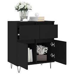 Acheter Maison Chic Buffet,Meuble de Rangement,commode pour salon,Cuisine Noir 60x35x70 cm Bois d'ingénierie -MN58030