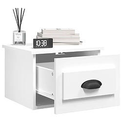 Acheter Maison Chic Table de chevet murale - Table de Nuit blanc 41,5x36x28 cm