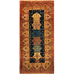 Vidal Tapis de couloir en laine 195x88 brun Kashkuli