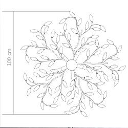 vidaXL Plafonnier à bras feuille en cristal acrylique 5 ampoules E14 pas cher