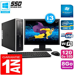 PC HP Compaq Pro 6300 SFF I3-2120 8Go 120Go SSD Graveur DVD Wifi W7 Ecran 17" · Occasion 