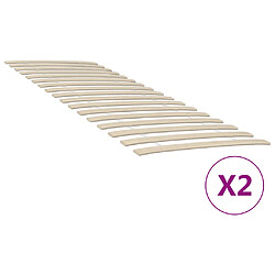 Avis Vidaxl Sommiers à lattes avec 34 lattes 2 pcs 80x200 cm