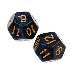 10pcs 12 sided dés d12 dés polyédriques pour les jeux de table des donjons et des dragons Red Blue