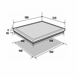 Avis Table de cuisson induction 60cm 3 feux 4600w noir - bpi6310b - BRANDT