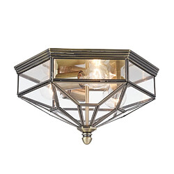 MAYTONI Plafonnier encastré bronze, 3 lumières IP43, E27