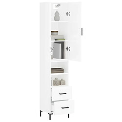 Avis Maison Chic Buffet,Meuble de Rangement,commode pour salon,Cuisine Blanc brillant 34,5x34x180 cm Bois d'ingénierie -MN21414