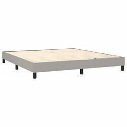 Acheter vidaXL Sommier à lattes de lit et matelas et LED Gris clair 180x200 cm