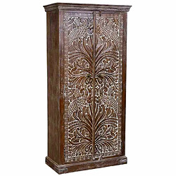 Armoire Alexandra House Living Brun foncé Bois de manguier 40 x 90 x 180 cm 