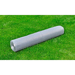 vidaXL Grillage pour volière acier galvanisé 10x1 m argenté 