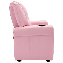 Avis vidaXL Fauteuil inclinable enfants Similicuir Rose