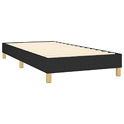 Avis vidaXL Sommier à lattes de lit avec matelas Noir 100x200 cm Tissu