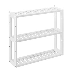 Helloshop26 Meuble de rangement pour salle de bain meuble de stockage MDF laqué 54 x 15 x 60 cm blanc 03_0002854 