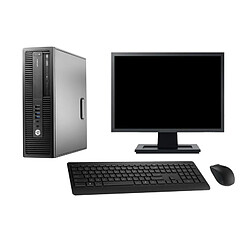 PC HP 800 G2 SFF Ecran 27" Intel G4400 RAM 16Go Disque 500Go Windows 10 Wifi · Occasion 