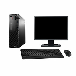 PC Lenovo M81 SFF Ecran 22" Intel G630 RAM 16Go Disque Dur 250Go Windows 10 Wifi - Occasion