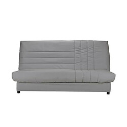 BEIJA Banquette clic-clac 3 places - Comfort BULTEX - L 192 x P 95 cm - Tissu gris