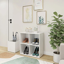 Maison Chic Armoire à Chaussures d'entrée,Meuble de Rangement à Chaussures Blanc 105x35,5x70 cm Aggloméré -MN92459