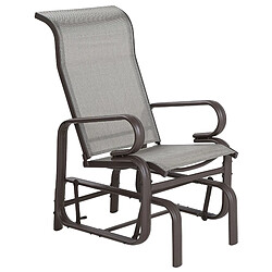 Beliani Chaise de jardin Métal Gris BORGIO 