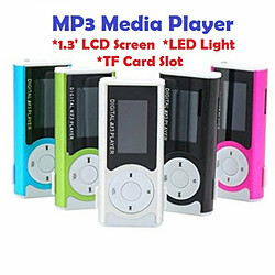 Lecteur De Musique Mp3 Écran Lcd Rechargeable Avec Casque Support De Lumière Led Externe Carte Micro Tf Sd Argent