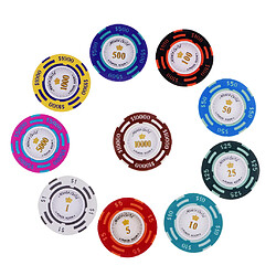 10 pcs Poker Chips Casino Pièces Clay Poker Puces Jouant Texas Table Jeux Poker Chips Clay