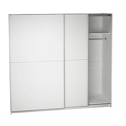 Pegane Armoire placard / meuble de rangement coloris blanc - Hauteur 200 x Longueur 180 x Profondeur 60 cm