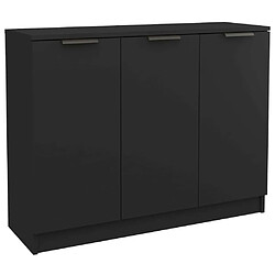 Maison Chic Buffet,Meuble de Rangement,commode pour salon,Cuisine Noir 90,5x30x70 cm Bois d'ingénierie -MN87597