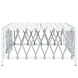 Acheter Maison Chic Table de jardin | Table d'extérieur blanc 70x70x34 cm tissu tissé -GKD28519