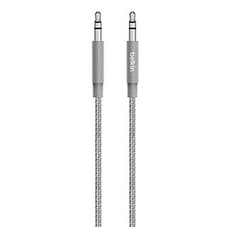 Seven 7 Belkin - Câble Audio Premium, Jack-Jack 3,5mm - Gris Métallique