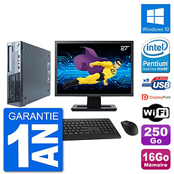 PC Lenovo M91p SFF Ecran 27" Intel G630 RAM 16Go Disque 250Go Windows 10 Wifi · Occasion 