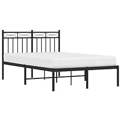 Avis Maison Chic Lit adulte - Cadre de lit métal avec tête de lit,Structure du lit Contemporain pour chambre noir 120x190 cm -MN45997