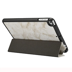 Wewoo Housse Étui Coque Etui à rabat horizontal en marbre avec Motif texture pour iPad Mini 2019avec support à trois rabattables et fente stylo et fonction veille / réveil blanc pas cher