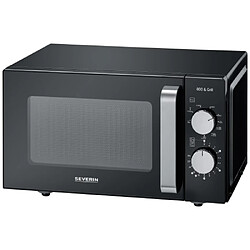 SEVERIN MW7762 Four Micro-Onde 800W 230V 20L 9 Niveaux de Puissance 2 Niveaux de Cuisson Acier Inoxydable Noir