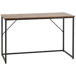 Beliani Bureau 120 x 55 cm bois foncé PEMBRO 