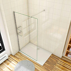 Aica Sanitaire Paroi de douche 100x200cm en verre securit anticalcaire 8mm