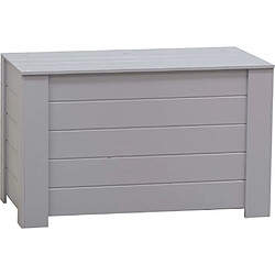 Pinus Coffre de rangement en pin 77 x 40 x 50 cm gris.