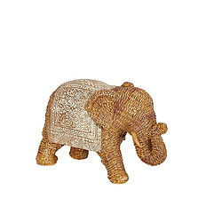 Figurine Décorative Romimex Beige Naturel Polyrésine Eléphant