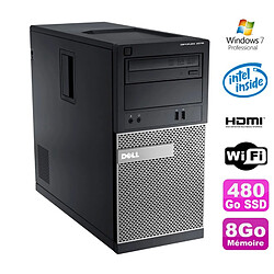 PC Tour DELL Optiplex 3010 MT Intel G2020 Graveur 8Go 480Go SSD HDMI Wifi W7 · Occasion 