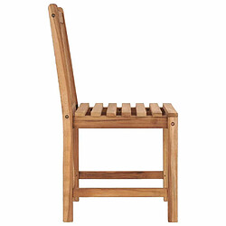 Maison Chic Lot de 6 Chaises de jardin,Fauteuil d'extérieur avec coussins Bois de teck massif -MN21852 pas cher