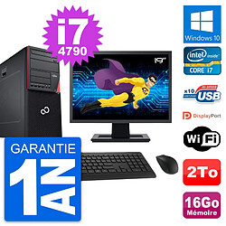 PC Tour Fujitsu P720 Ecran 19" Intel i7-4790 RAM 16Go Disque 2To Windows 10 Wifi · Occasion 