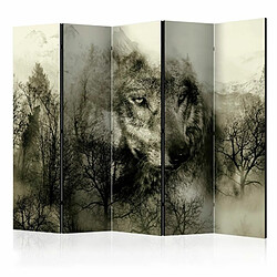 Paris Prix Paravent 5 Volets Mountain Predator Beige 172x225cm 