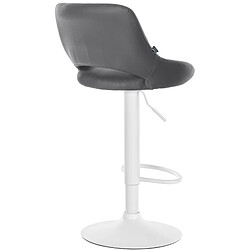 Non Tabouret de bar Milet simili cuir blanc pas cher