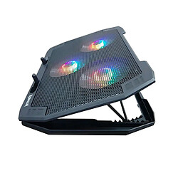 Acheter Redragon (GCP511) INGRID Support ventilé Portable Ordinateur jusqu'à 17" - Retroéclairage RGB - 3 ventilateurs - Refroidisseur