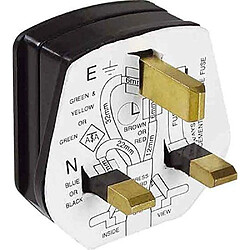 Fiche à contact de protection Bachmann 910.176 plastique 250 V noir IP20 1 pc(s) 