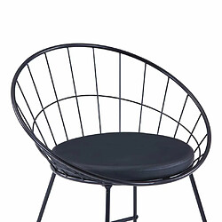 vidaXL Chaises de bar lot de 2 noir similicuir pas cher