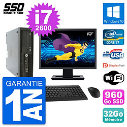 PC HP Z210 SFF Ecran 19" Intel Core i7-2600 RAM 32Go SSD 960Go Windows 10 Wifi · Occasion 