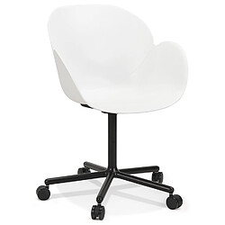 Alterego Chaise de bureau avec accoudoirs 'ORION' blanche ORION