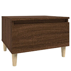 vidaXL Table d'appoint Chêne marron 50x46x35 cm Bois d'ingénierie