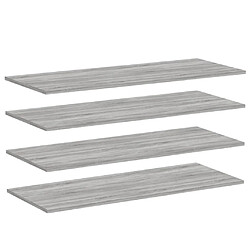 vidaXL Étagères murales 4 pcs sonoma gris 100x40x1,5cm bois ingénierie