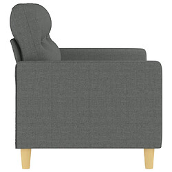 Avis vidaXL Canapé à 2 places Gris foncé 120 cm Tissu