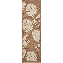 Acheter Jardindeco Tapis intérieur extérieur aspect jute terracotta Tijuana 9062 230 x 160 cm.